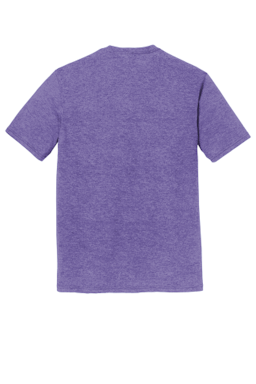 Sample of District Made Mens Perfect Tri Crew Tee in Purple Frost from side back