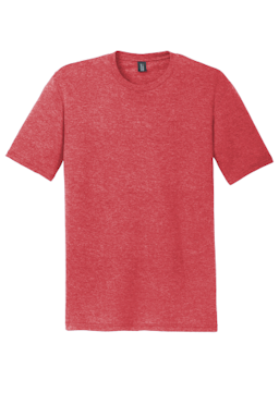 Sample of District Made Mens Perfect Tri Crew Tee in Red Frost from side front