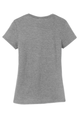Sample of District Made Ladies Perfect Tri Crew Tee in Grey Frost from side back