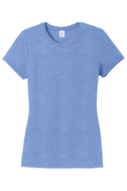 Sample of District Made Ladies Perfect Tri Crew Tee in Maritime Frost from side front