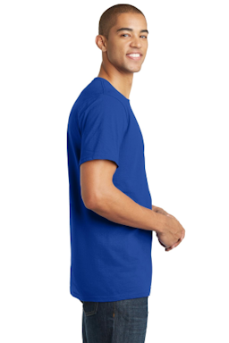 Sample of District The Concert Tee in Deep Royal from side sleeveleft