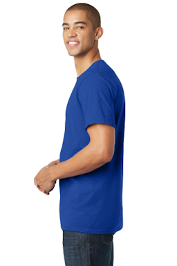 Sample of District The Concert Tee in Deep Royal from side sleeveright