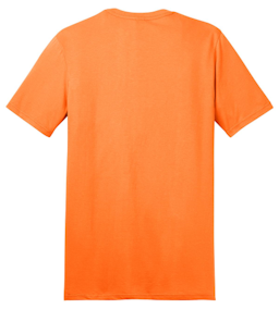 Sample of District The Concert Tee in Neon Orange from side back