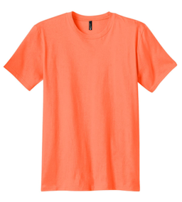 Sample of District The Concert Tee in Neon Orange from side front