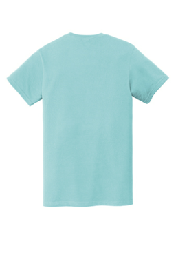 Sample of Gildan Hammer T-Shirt in Lagoon Blue from side back
