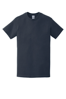 Sample of Gildan Hammer T-Shirt in Sport Dk Navy from side front