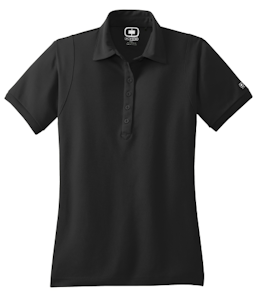 Sample of OGIO Jewel Polo in Blacktop from side front