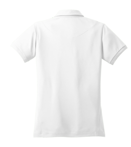 Sample of OGIO Jewel Polo in Bright White from side back