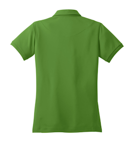 Sample of OGIO Jewel Polo in GridIron Green from side back