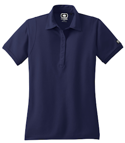 Sample of OGIO Jewel Polo in Navy from side front