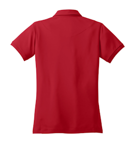 Sample of OGIO Jewel Polo in Signal Red from side back