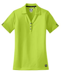 Sample of OGIO Glam Polo in Shock Green from side front