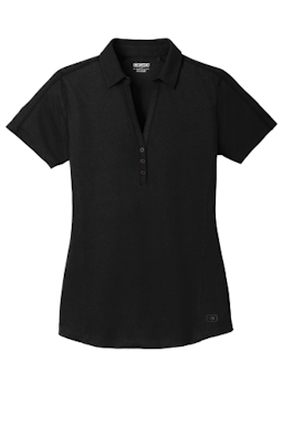 Sample of OGIO Ladies Onyx Polo in Blacktop from side front