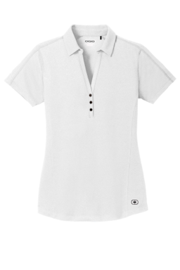 Sample of OGIO Ladies Onyx Polo in White from side front