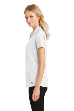 Sample of OGIO Ladies Onyx Polo in White from side sleeveleft