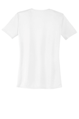 Sample of Port & Company Ladies Essential Performance Tee in White from side back