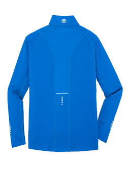 Sample of OGIO ENDURANCE Nexus 1/4-Zip Pullover in Electric Blue from side back