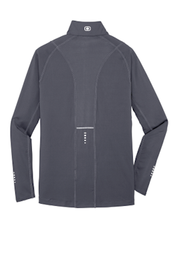 Sample of OGIO ENDURANCE Nexus 1/4-Zip Pullover in Gear Grey from side back