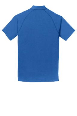 Sample of OGIO Onyx Polo in Electric Blue from side back