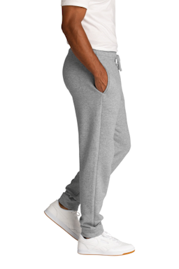 Sample of Port & Company Core Fleece Jogger in AthlHthr from side sleeveleft