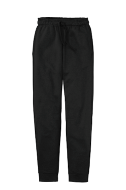 Sample of Port & Company Core Fleece Jogger in JetBlack from side front