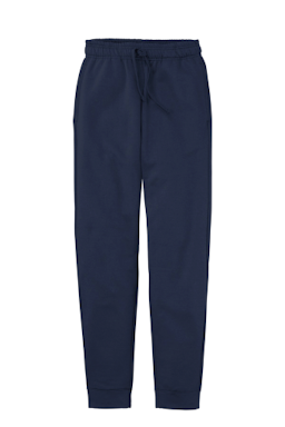 Sample of Port & Company Core Fleece Jogger in Navy from side front