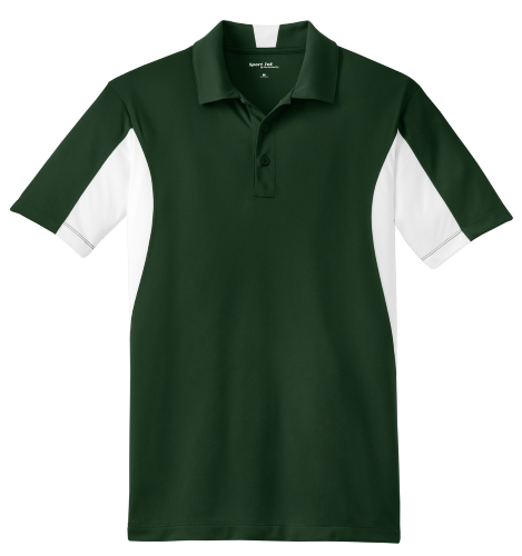 Sample of Sport-Tek Side Blocked Micropique Sport-Wick Polo in Forest White style